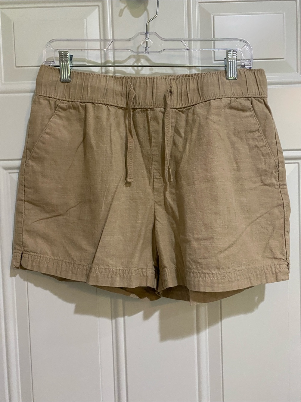 bcg Tan High-Waist Drawstring Casual Shorts